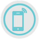 blue mobile roaming icon